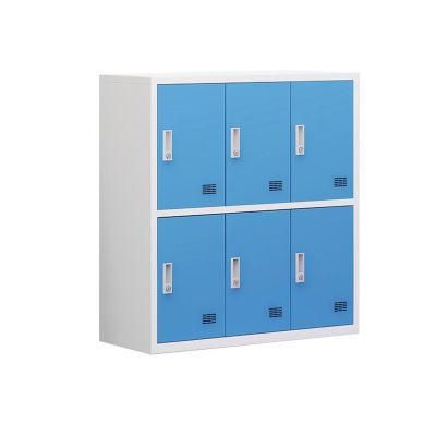 Primary School Locker Classroom Storage Cabinets 6 Openings