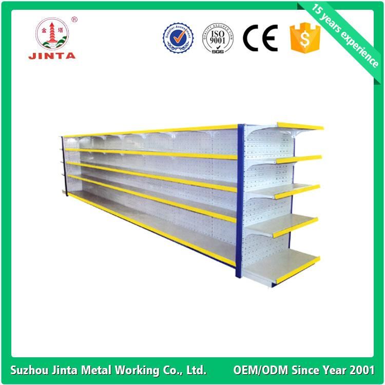 Double Sided Customized Supermarket Hypermarket Metal Shelf