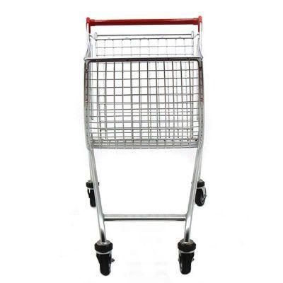 Galvanized European Style Shopping Trolley for Supermarket