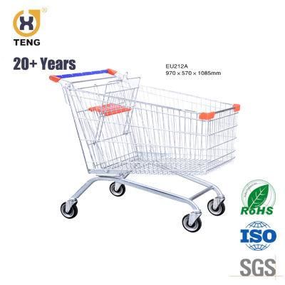 EU212A 212L Metal Supermarket Shopping Trolley
