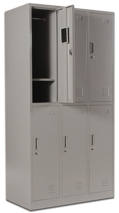 Changing Room/Bathroom 6 Door Metal Steel Locker/Wardrobe/Cabinet