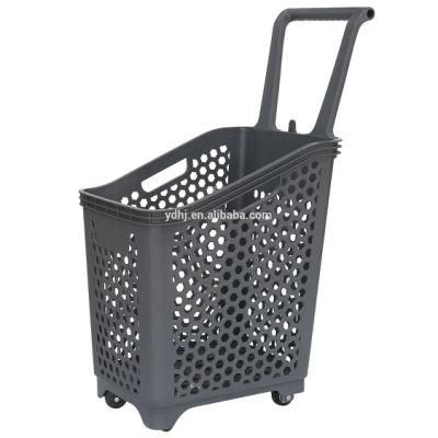 68L Big Size Rolling Basket Used in Supermarket with Factory Price