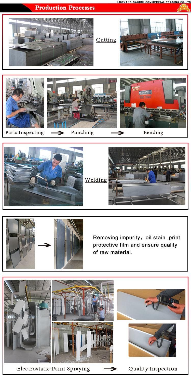 China Factory Metal Furniture Clothes Storage 6 Door Steel Wardrobe