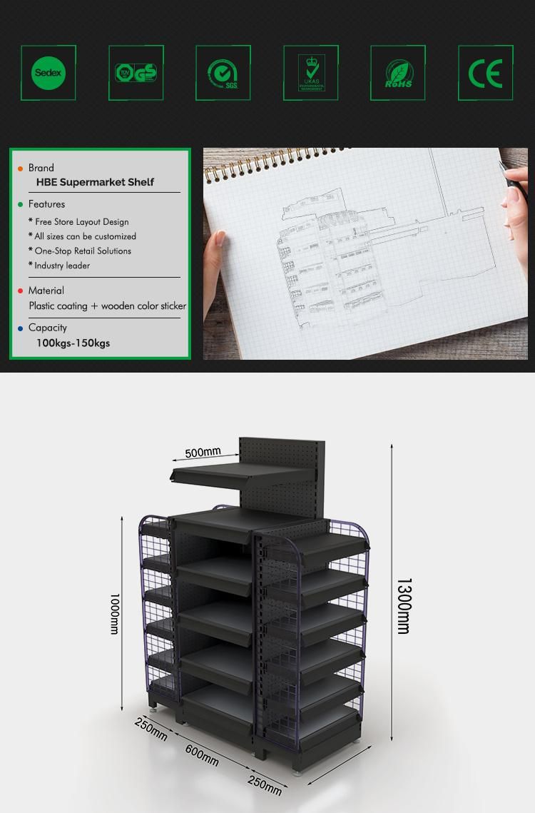 Supermarket Display Rack Beside Cashier Counters