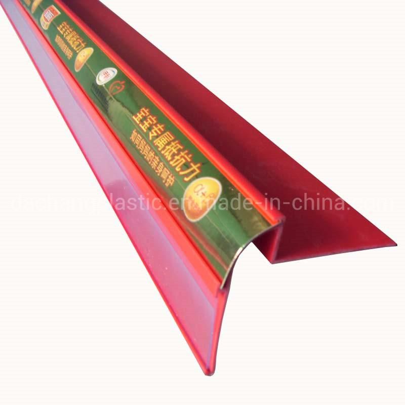 Red Plastic Shelf Talker Data Strip