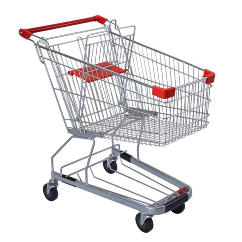 5 Inches PU Flat Wheels Supermarket Shopping Trolley