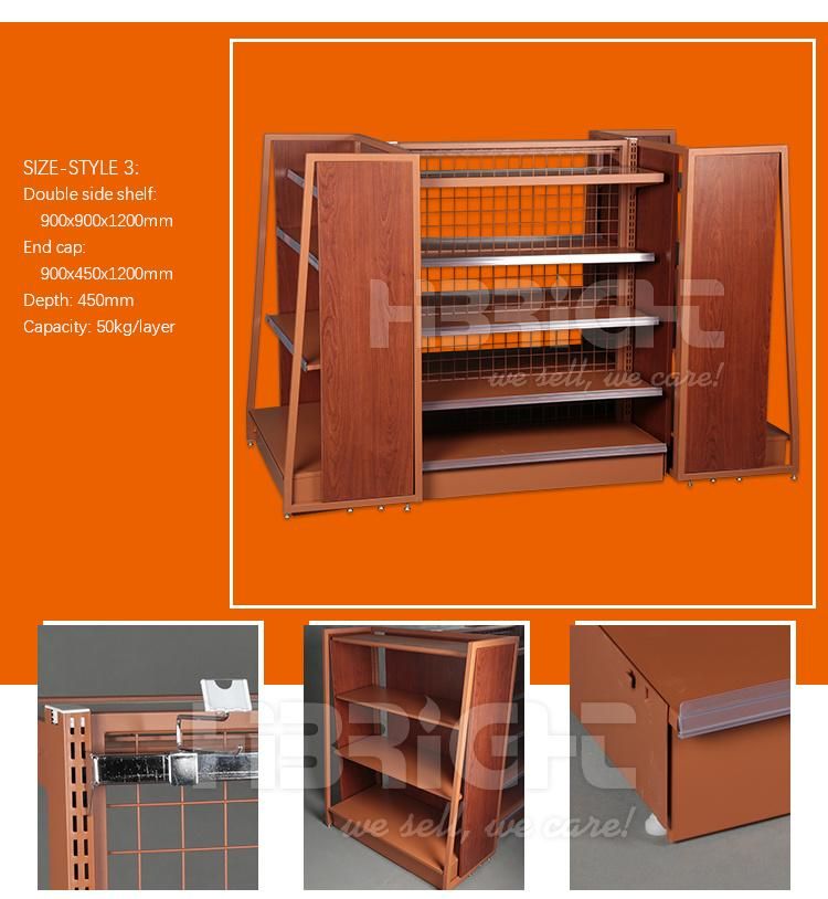 Double Side Metal Moved Convenience Store Shelf