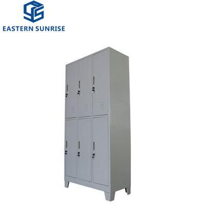 6 Door Steel Clothes Storage Wardrobe Metal Steel Gym Locker