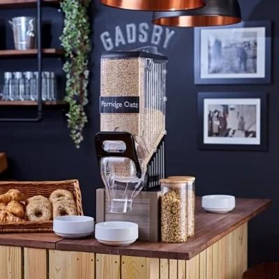 Ecobox Plastic Coffee Beans Food Dispenser Bulk Nuts Gravity Bin Candy Dispenser Dry Food Cereal Dispenser for Zero Waste