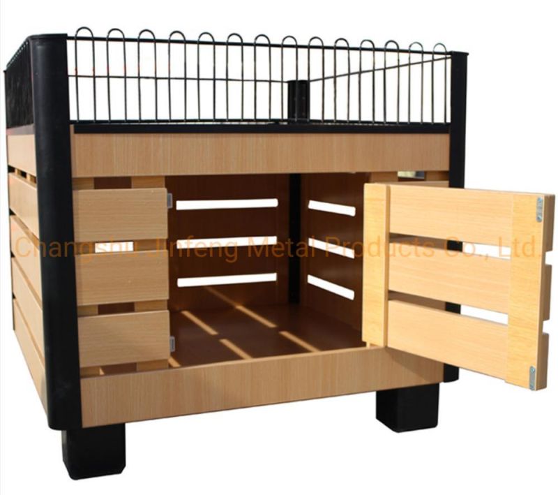 Supermarket Promotion Display Counter Exhibition Stand Wooden Promotional Counter for Convenience Store