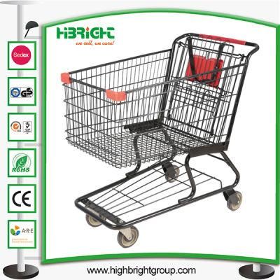 American Style Supermarket Shopping Trolley with Good Wheels