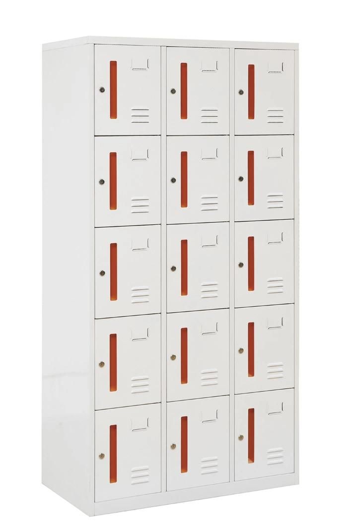 Supermarket Use Room Furniture 15 Door Metal Locker