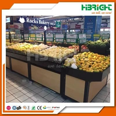 Supermarket Wooden Display Racks for Fruits and Vegetables