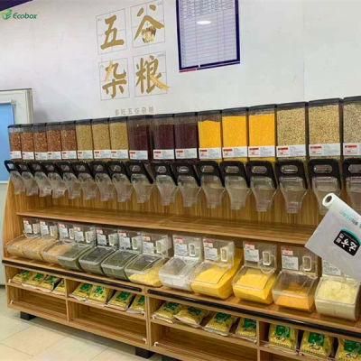 Supermarket Plastic Dry Food Grain Dispenser Gravity Bin Cereal Dispenser