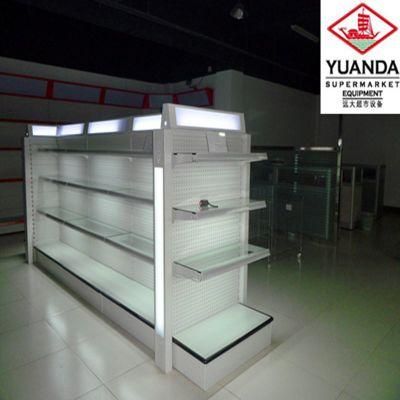 Double Sided Display Shelf with Glass Layer Board