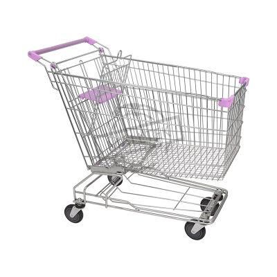 High Quality Grocery Retail Store Supermarket Shopping Cart with Coin Lock