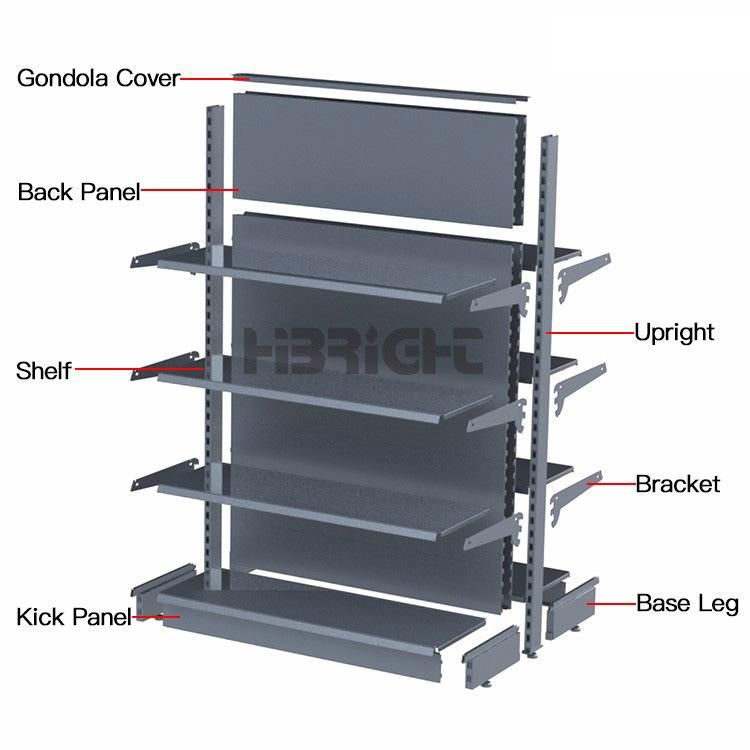 Double Side Supermarket Shelf Good Quality