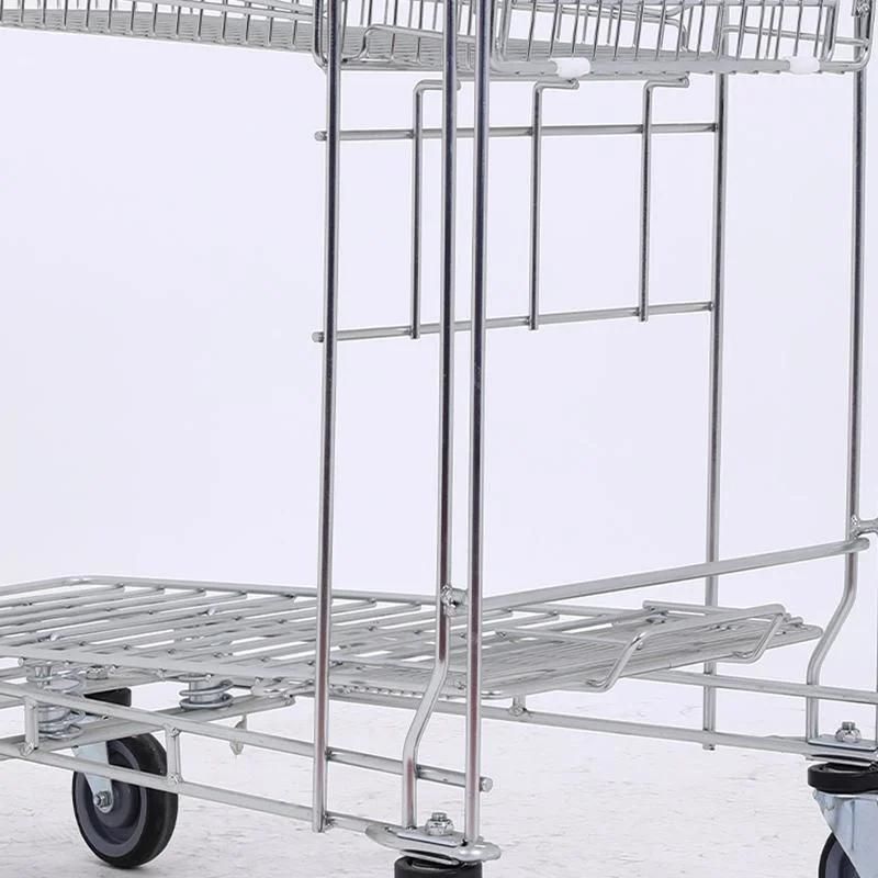 Stainless Steel Frame Carts Supermarket Shopping Trolley