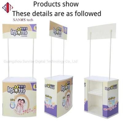 Trade Show Table Stand Exhibition Counter Booth PVC Promotional Counter Table for Supermarket Sales