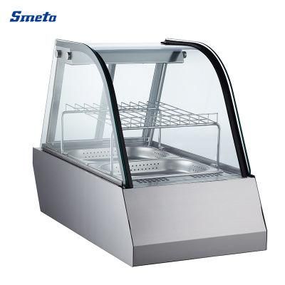 Smeta 60L Commercial Glass Warming Stainless Steel Hot Food Warmer Display Showcase for Sale