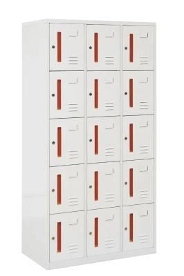 Supermarket Use Room Furniture 15 Door Metal Locker