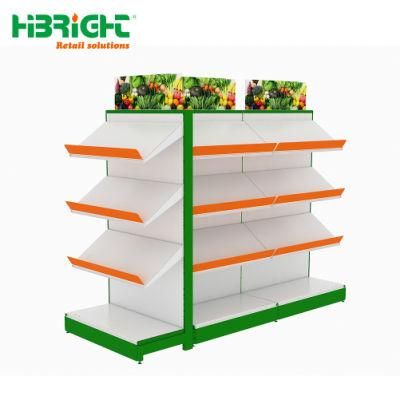 Supermarket Vegetable and Fruit Stand Rack Supermarket Metal Fruit and Vegetable Display Shelf