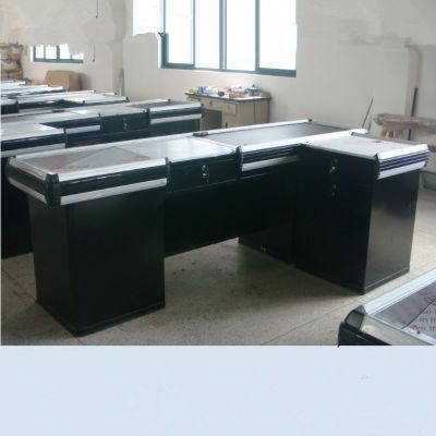 Suzhou Yuanda Supermarket Store Cash Counter with Conveyor Belt by Factory