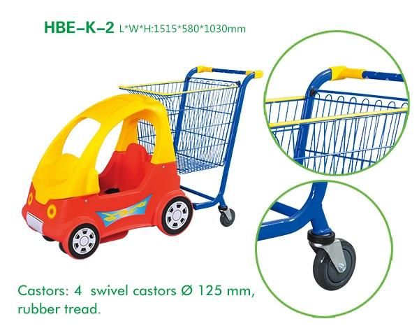 Supermarket Children Toy Shopping Cart with Baby Seat