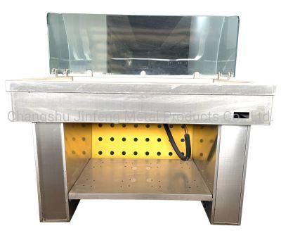 Supermarket Warmer or Fresh-Keeping Display Stand with Glass Cover