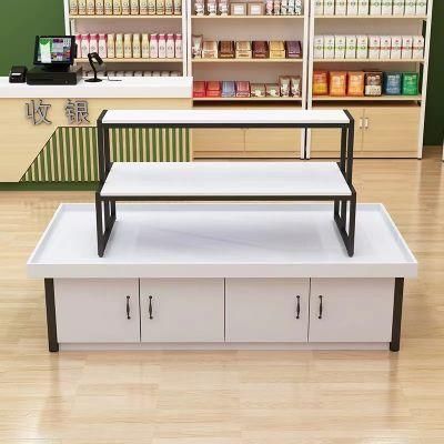 Kainice Source Manufacturer Wooden Metal Bread Display Stand Loaf Bakery Table Display Case Retail Store Display Bakery Rack
