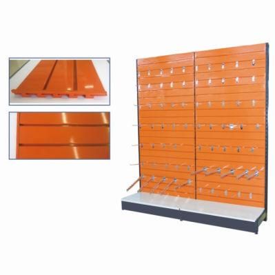 Powder Coating Supermarket Metal Slat Shelf Wall Display Shelf by Factory