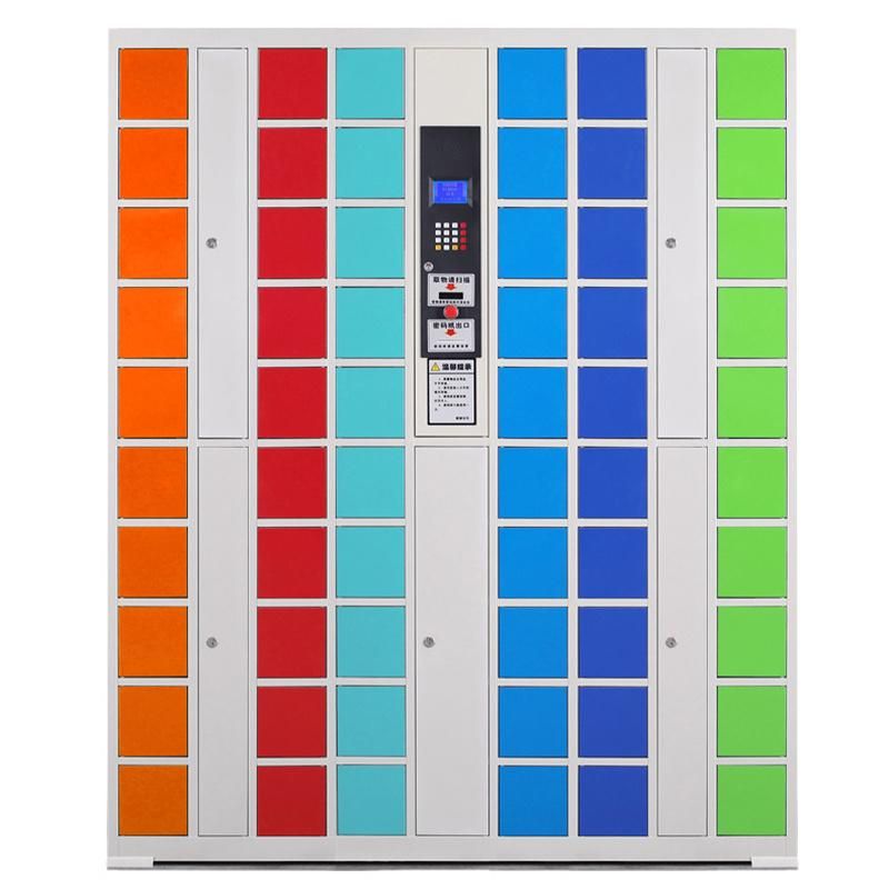 Multi Door Smart Phone Storage Cabinets Infrared Bar Code Unlock