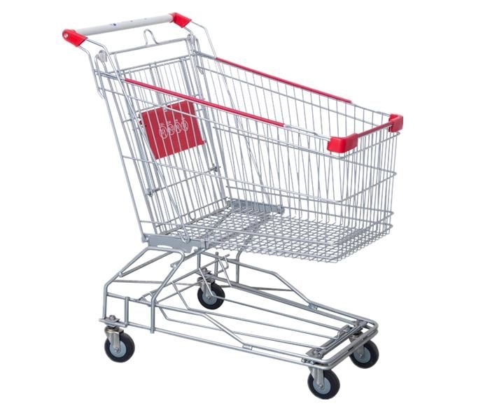 New Design Metal Supermarket Cart with Wheels Shopping Trolley