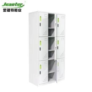 White 6 Doors Locker with Long Handle