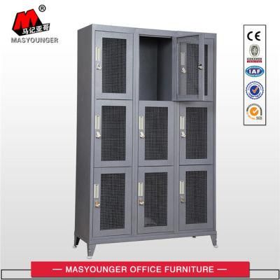 Good Quality Factory Sale 9 Mesh Door Steel Storage Locker