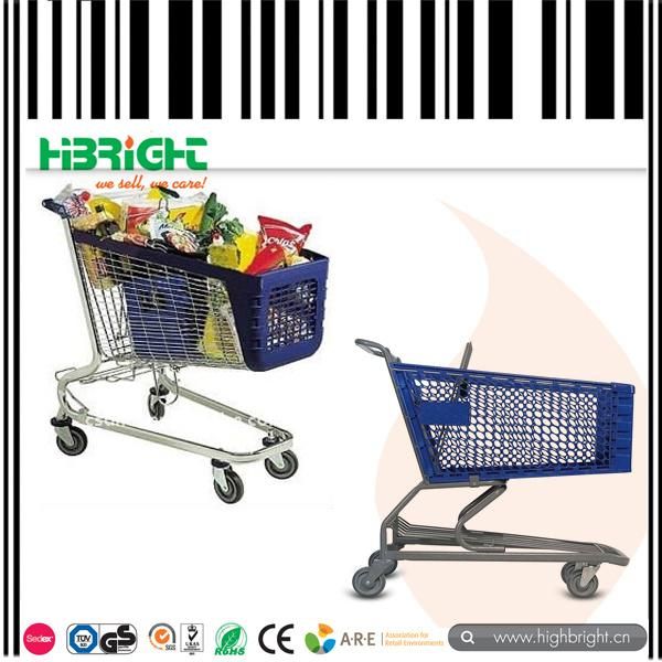 180L Plastic Shopping Trolley Cart