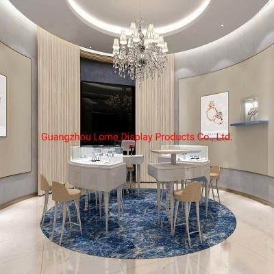 Shopping Mall Interior Design Showcase Display Jewelry Kiosk Cabinet Furniture