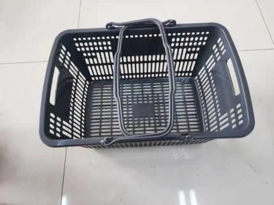 Handle Shopping Basket 100% Raw Material Plastic Supermarket Basket