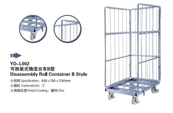 Best Selling Supermarket Grocery Shopping Trolley Carts Disassembly Roll Container