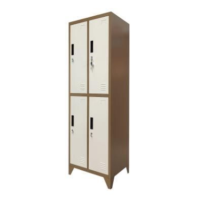 4 Doors Steel Cupboard Wardrobe Storage Clothes Metal Locker
