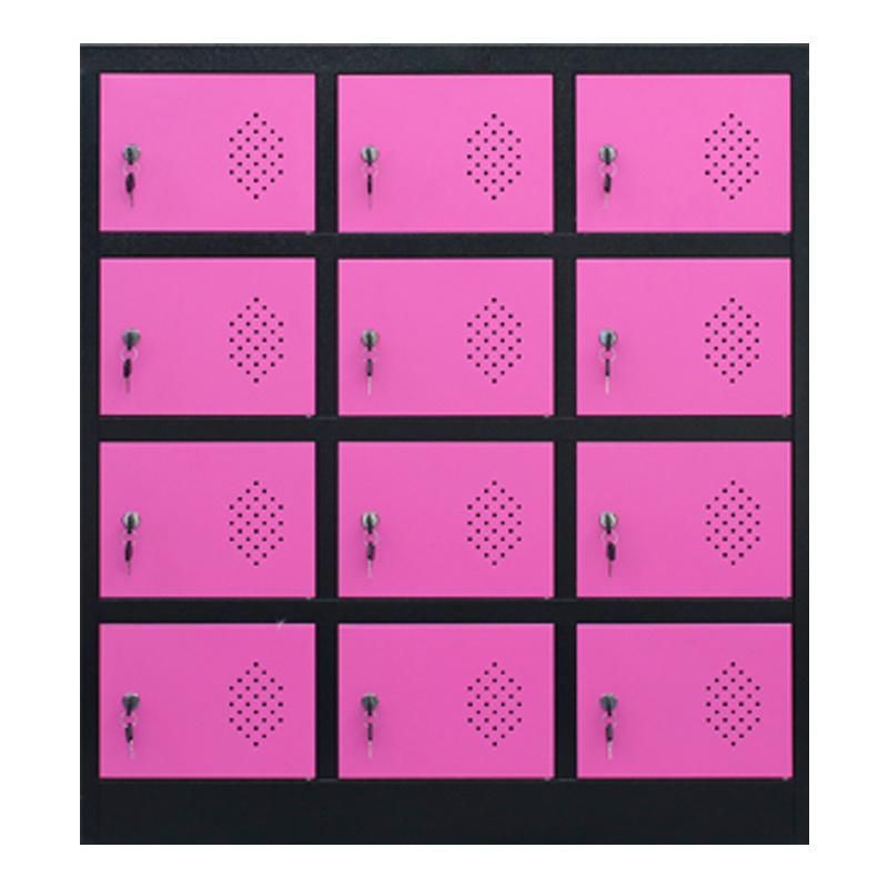 12 Door Metal Swimming Pool Cam Lock Garage Office Modular Locker Colorful Supermarket Locker