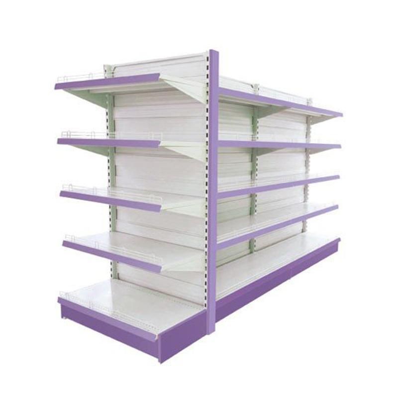 Cold-Rolled Metal Display Shelves Supermarket Shelf Gondola Advertising Rack