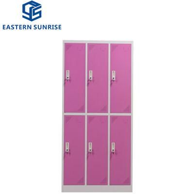 School Gym Bathroom 6 Door Steel Storage Multi-Door Steel Locker