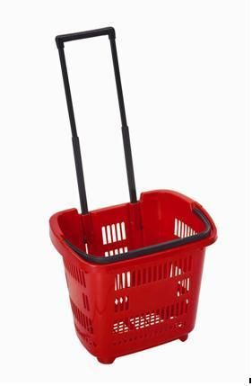 Good Quality Supermarket Telescopic Handle Shopping Basket