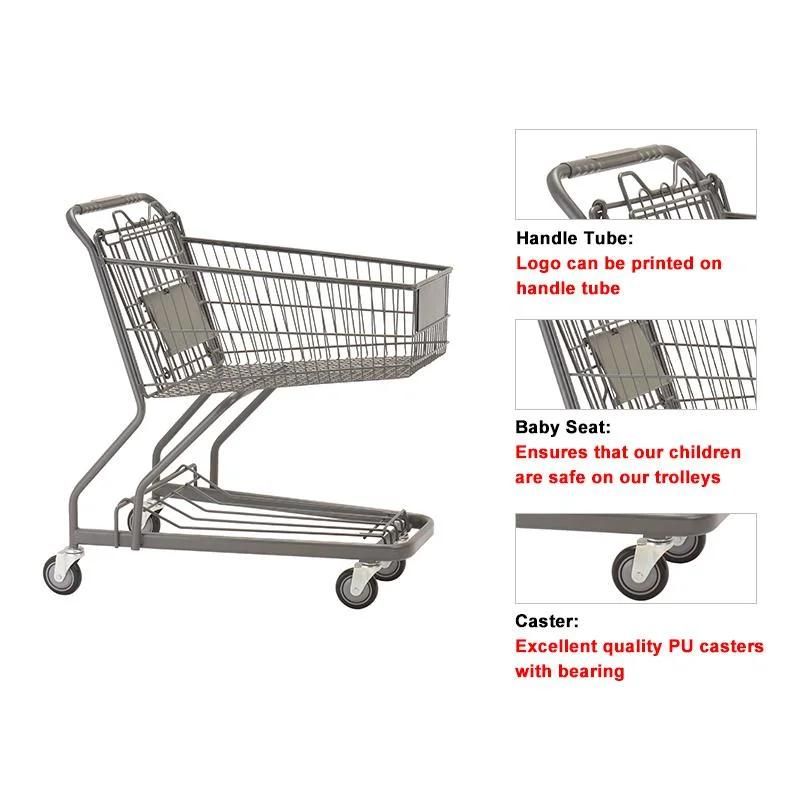 Convenience Store Shopping Cart Hand Push Trolley for Shopping