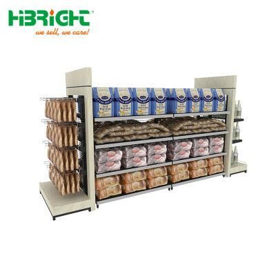 Flexible Modern Withstand Big Heavy Strong 4-Tier Beverage Supermarket Chromium Plating Shelves