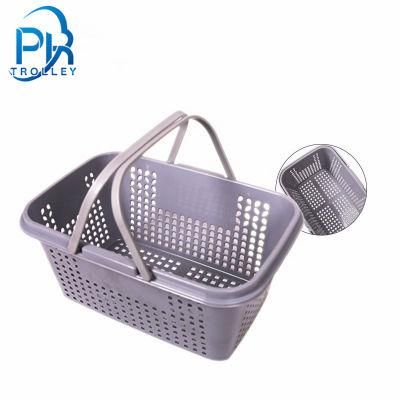 Double Handles Plastic Shopping Vegetable Baskets Wholesale
