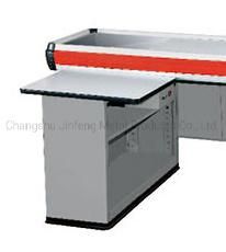 Supermarket Equipment Metal Cashier Counter with Conveyor Belt