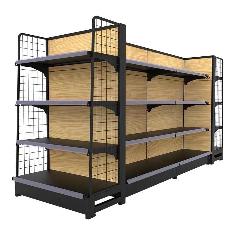 Convenience Store Metal Rack Double Sides Supermarket Shelf