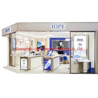 Cosmetic Store Showcase Furniture for Shopping Mall Makeup Store Display Stand Design Wooden